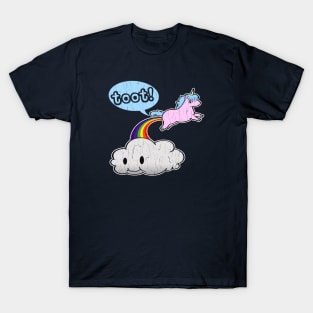 Funny Unicorn Toot! (vintage distressed look) T-Shirt